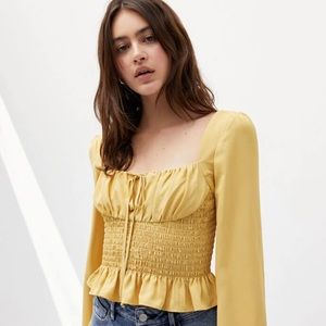 PacSun Keyhole Yellow Top